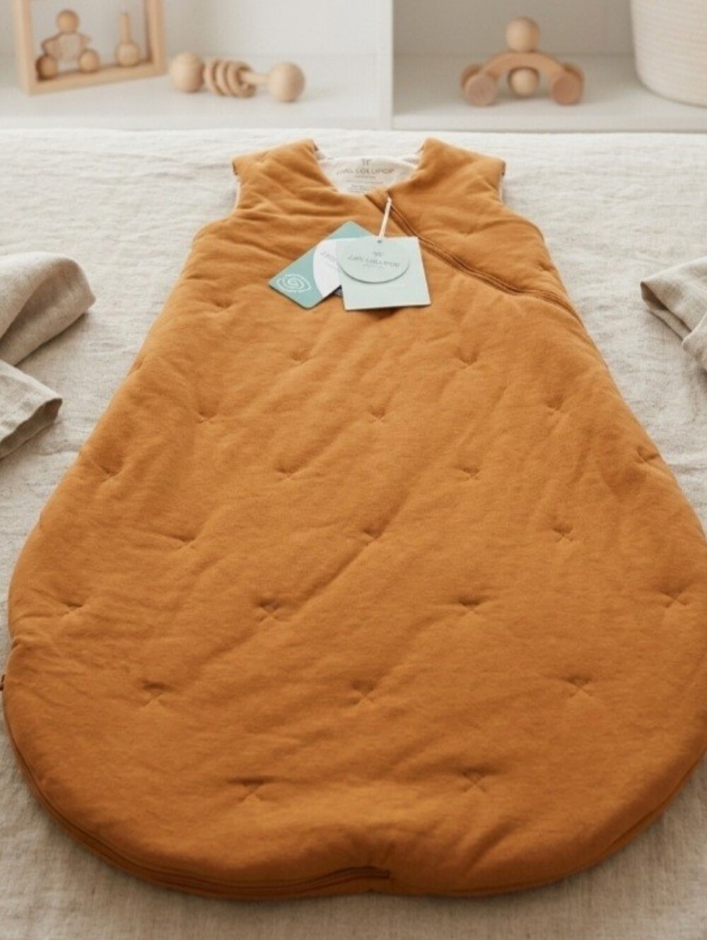 NWT Loulou Lollipop Quilted Sleep Bag 2.5 TOG Mustard Orange Sack 12-24 Months